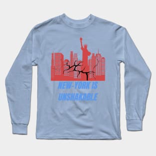 Unshakable NY - earthquake solidarity. Long Sleeve T-Shirt